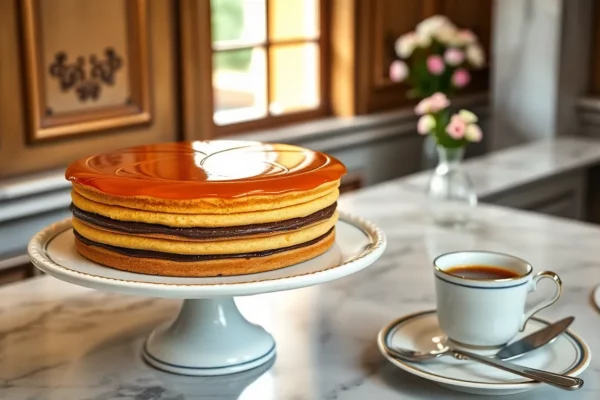 Dobos Torte: The Hungarian Layered Cake with a Caramel Crown